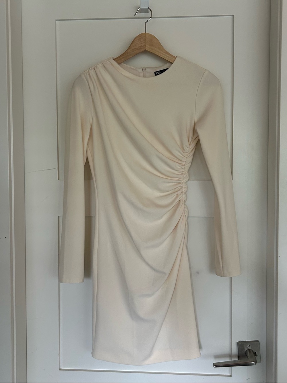 Zara long sleeve ruched dress